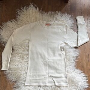 SEAGER, white, waffle thermal, sz M, BRAND NEW NEVER WORN